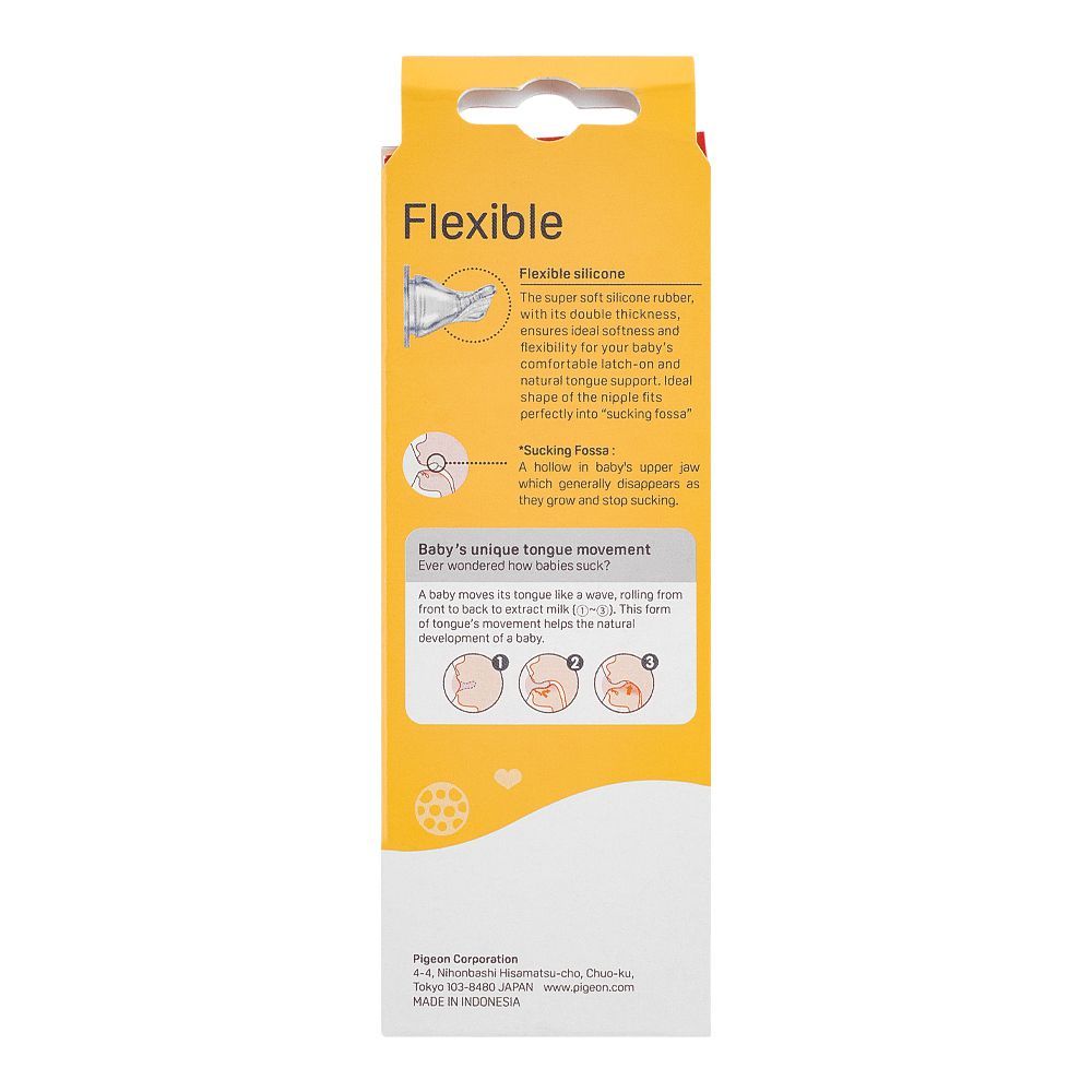 Pigeon Flexible Clear Soft & Elastic PP Feeding Bottle, Pink, 120ml