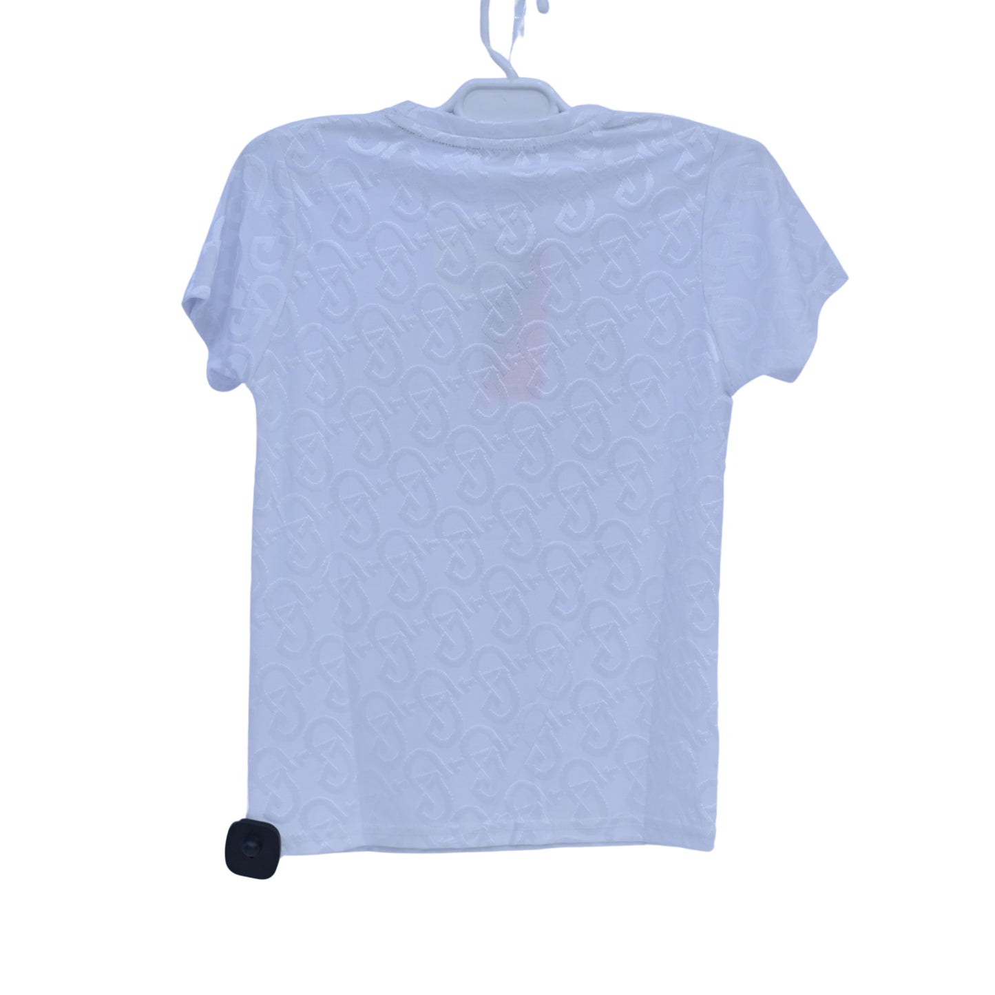 White Embossed Logo Tee