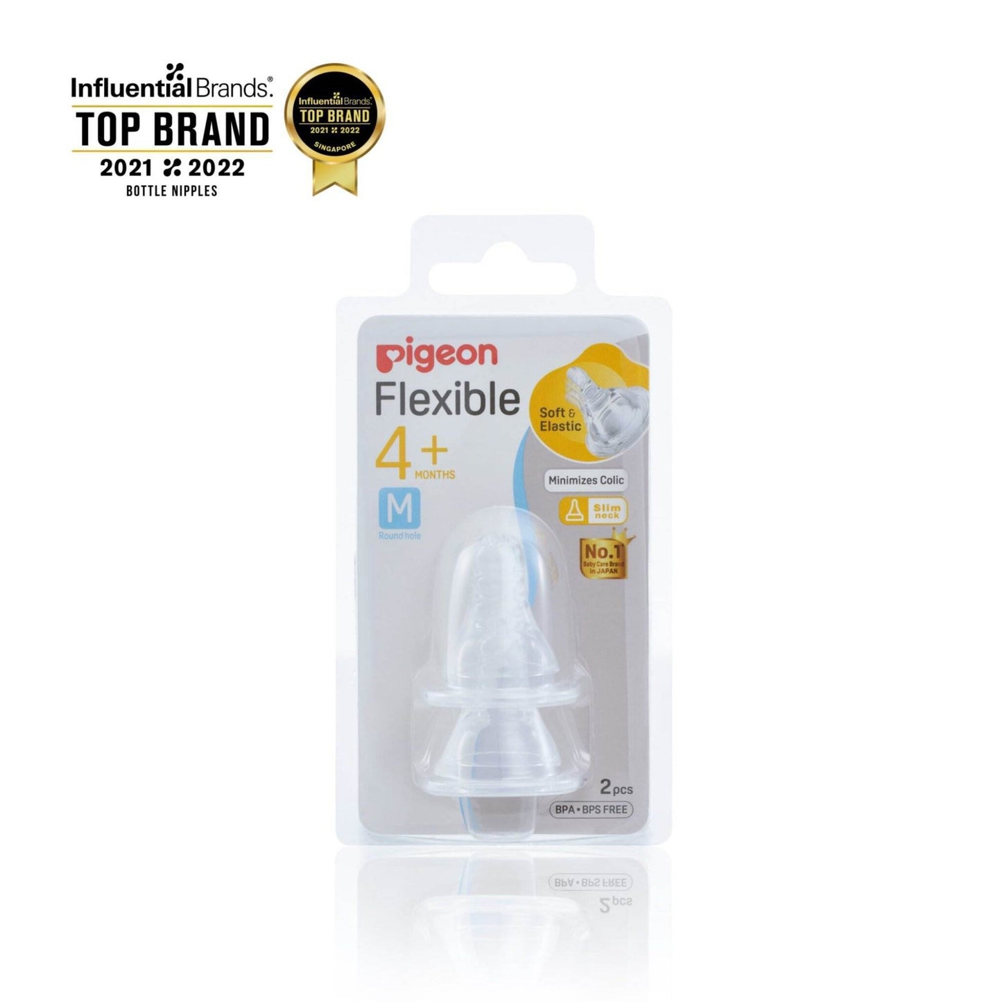 Pigeon Flexible Slim Neck Nipple (Medium)