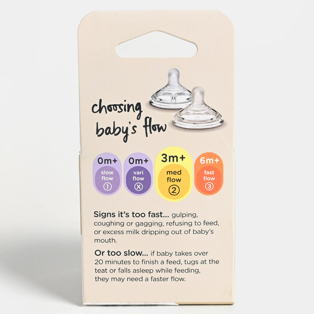 Tomme Tippee Teat Pack Of 2 Medium Flow