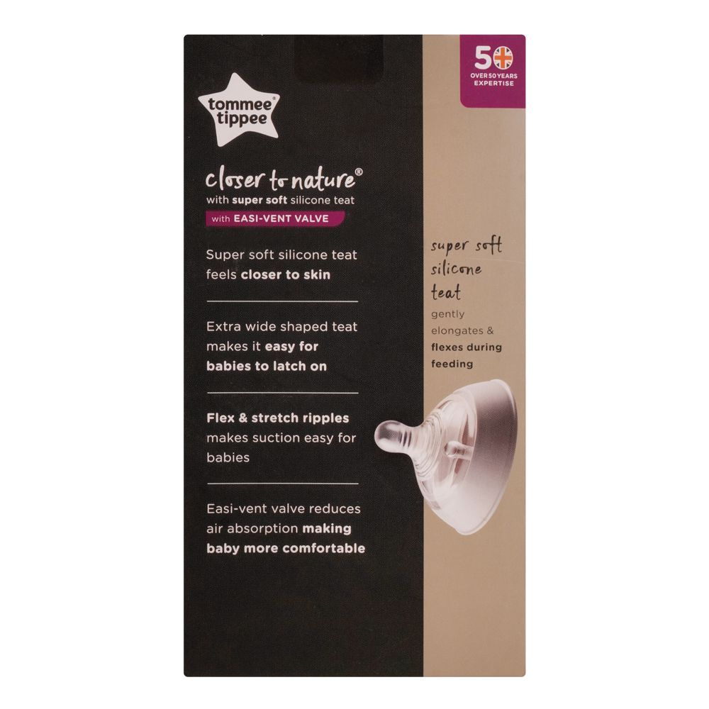 Tomme Tippee Medium Flow Feeding Bottle 3M+, 260ml