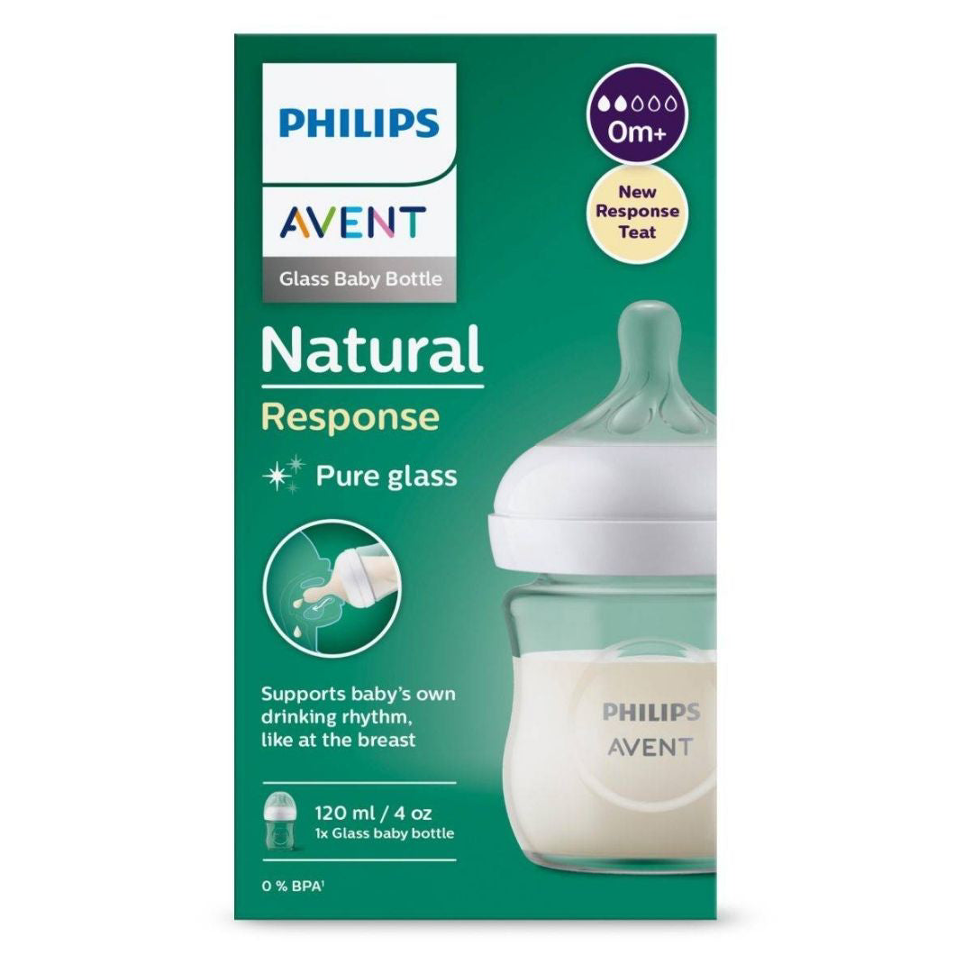Philips AVENT Glass Baby Bottle with Natural Response 120ml Secondary image