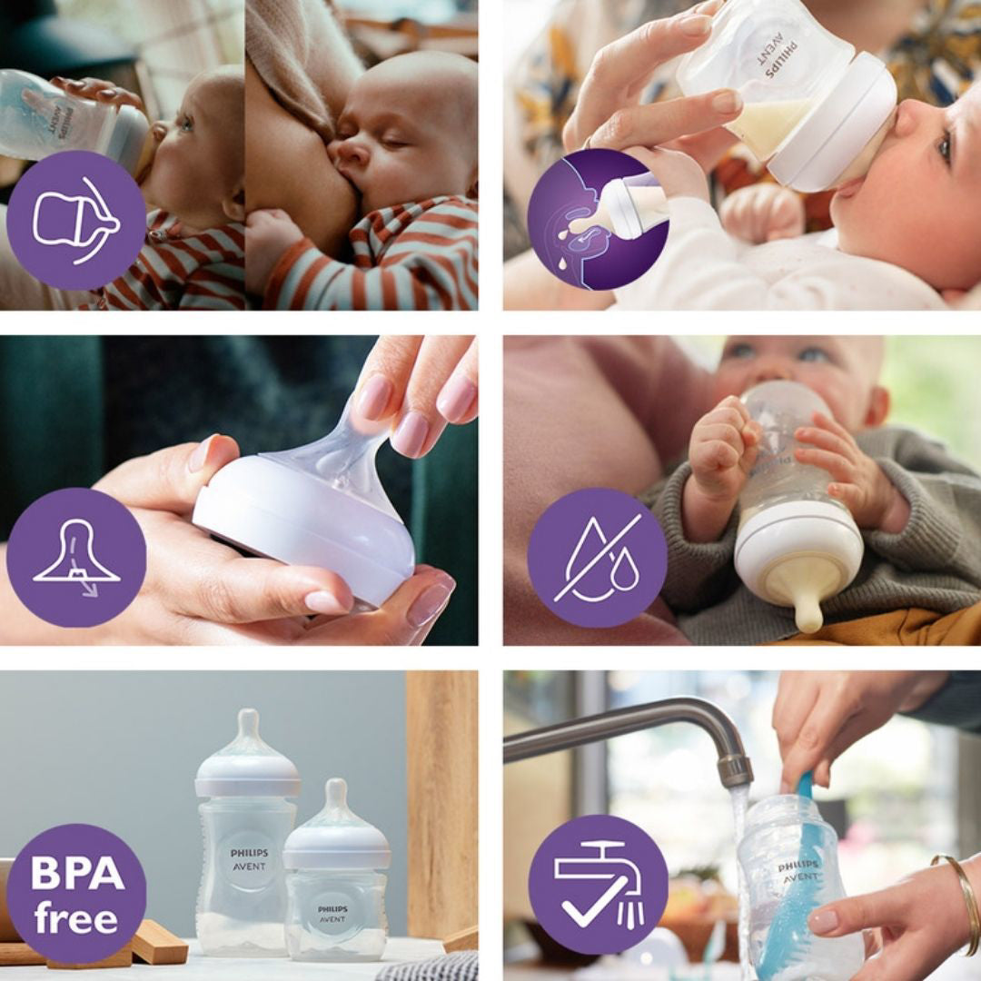 Philips AVENT Glass Baby Bottle with Natural Response 120ml