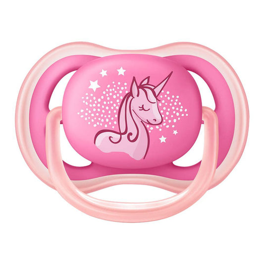 Philips Avent Ultra Air Sensitive Skin Soother, Pink/Poney, 6-18M