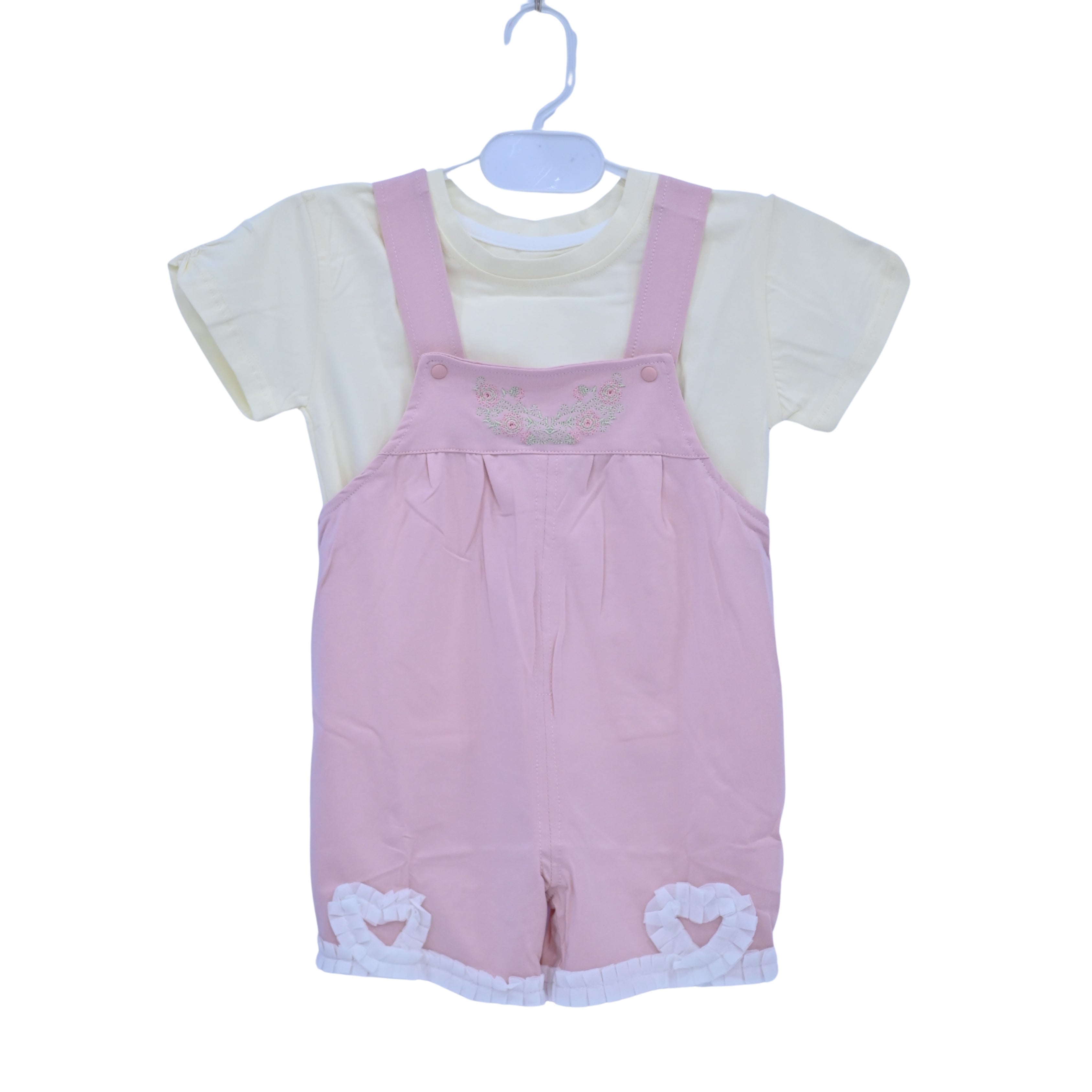 Rose Petal Embroidered Romper Main image