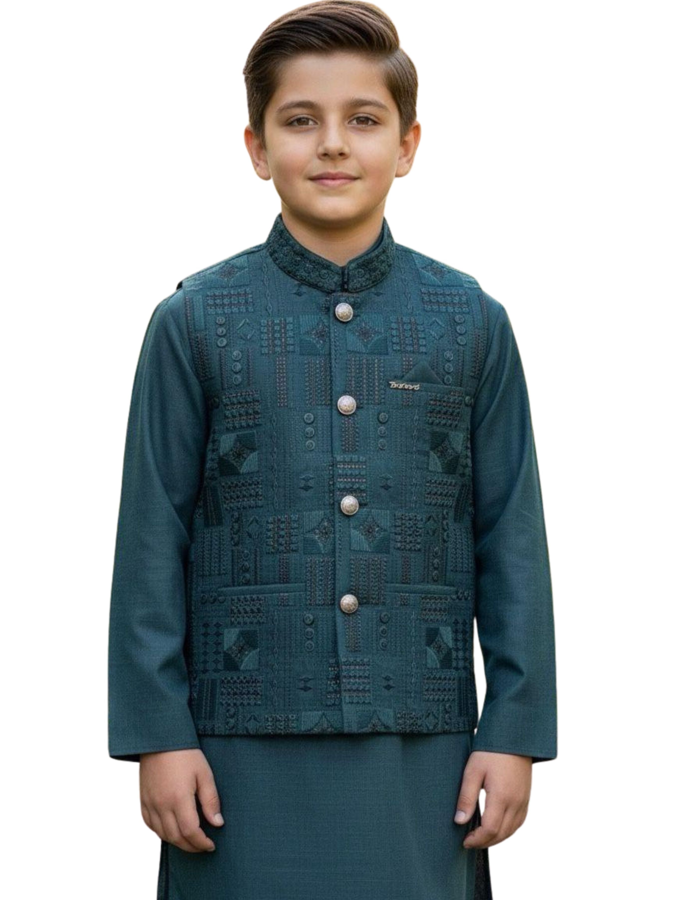 Boys Formal Shalwar Kameez with Waistcoat Main image