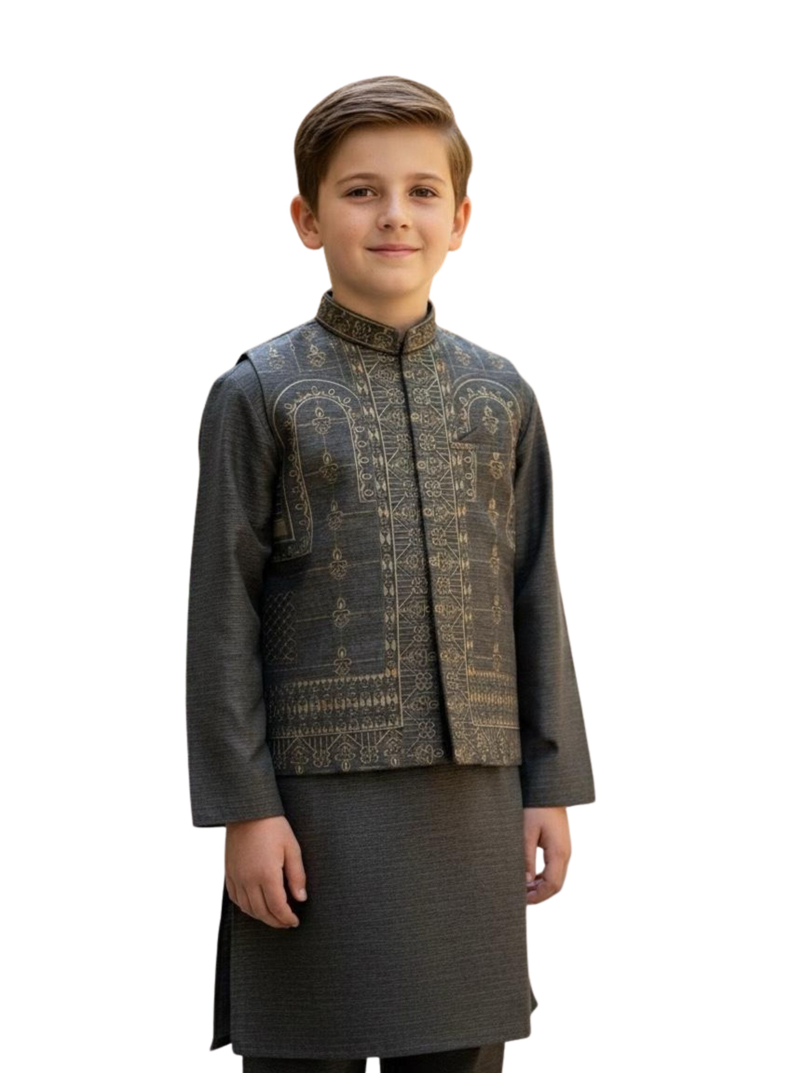 Boys Formal Shalwar Kameez with Waistcoat Main image