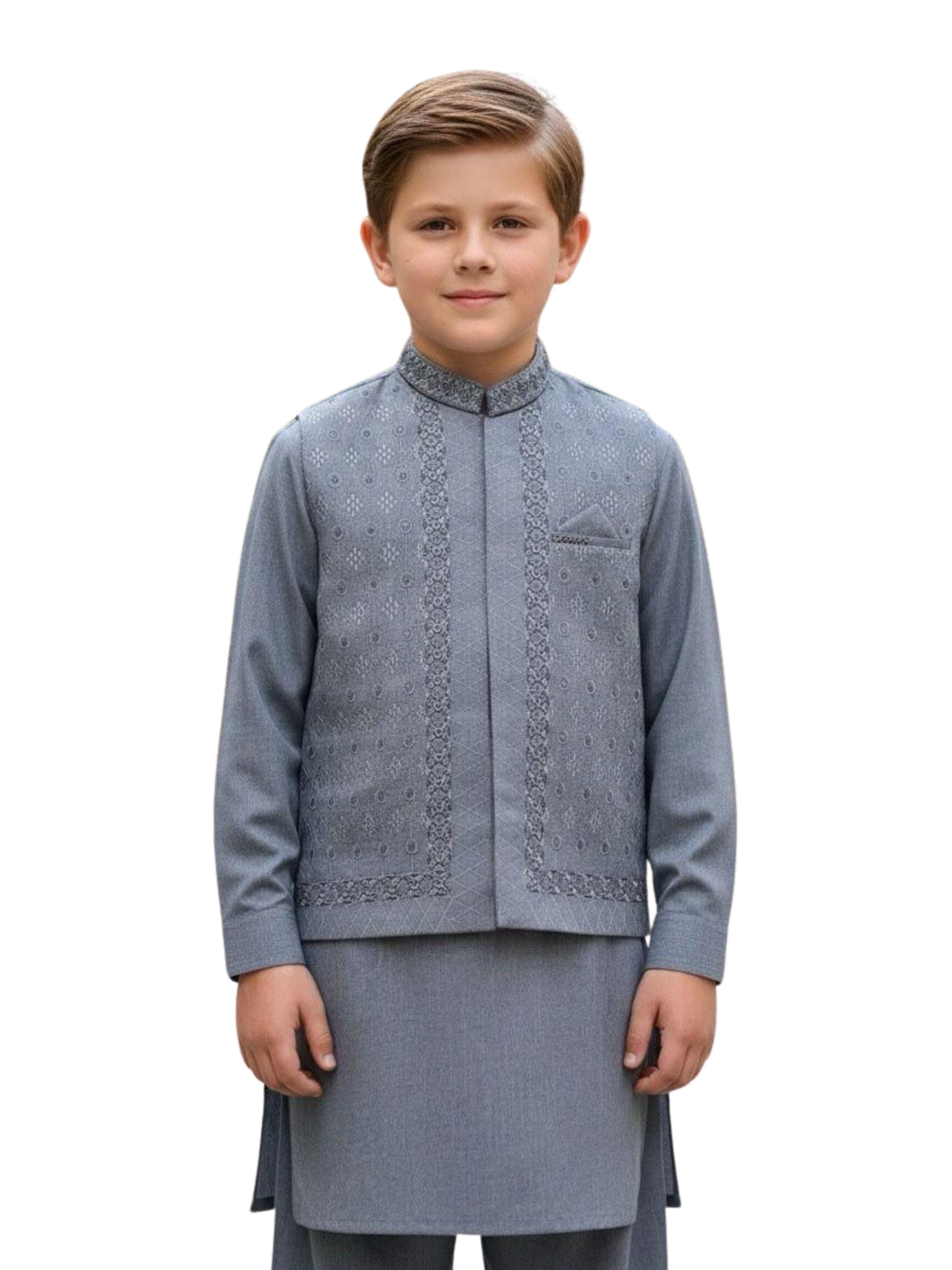 Boys Formal Shalwar Kameez with Waistcoat Main image