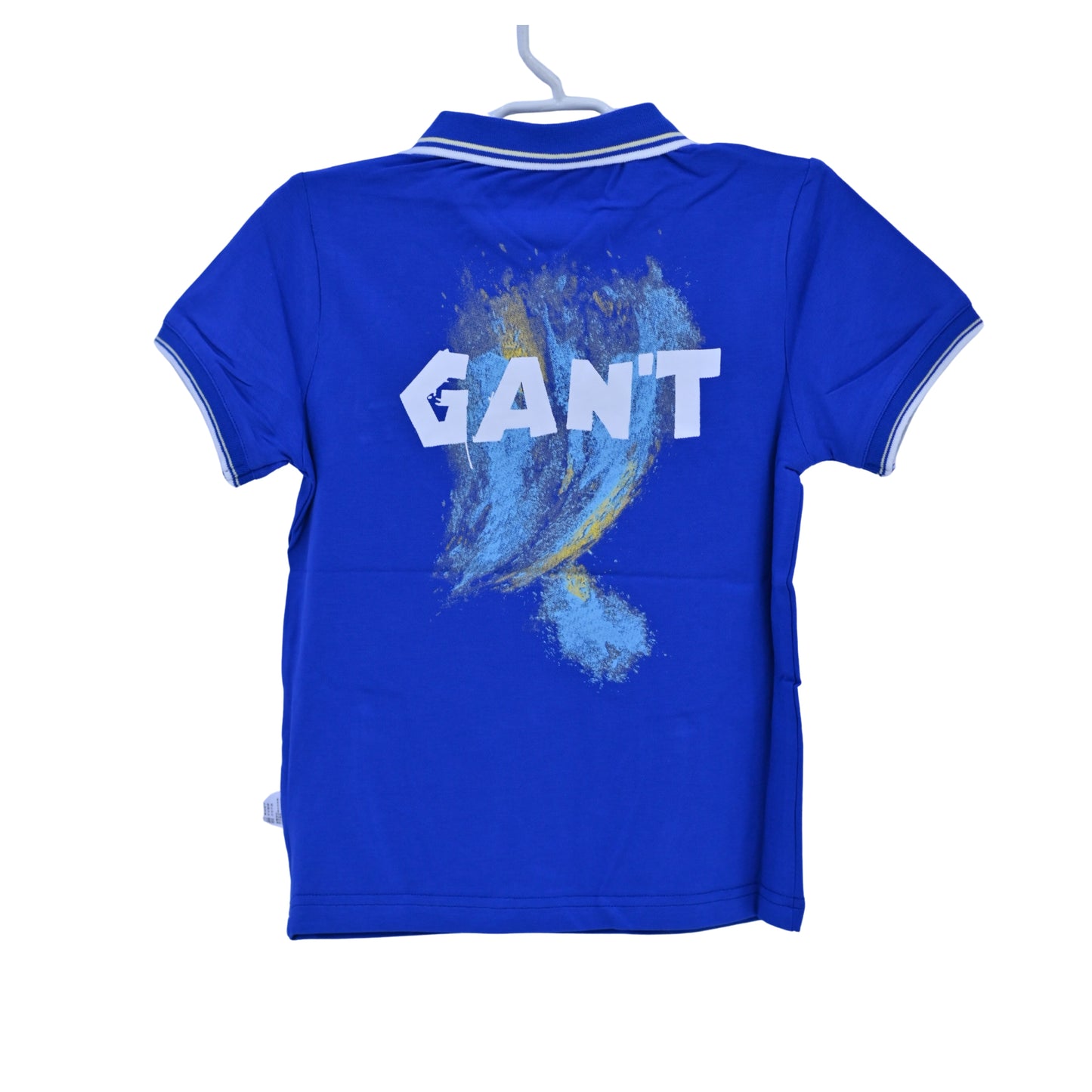 Bold Blue Graphic Polo