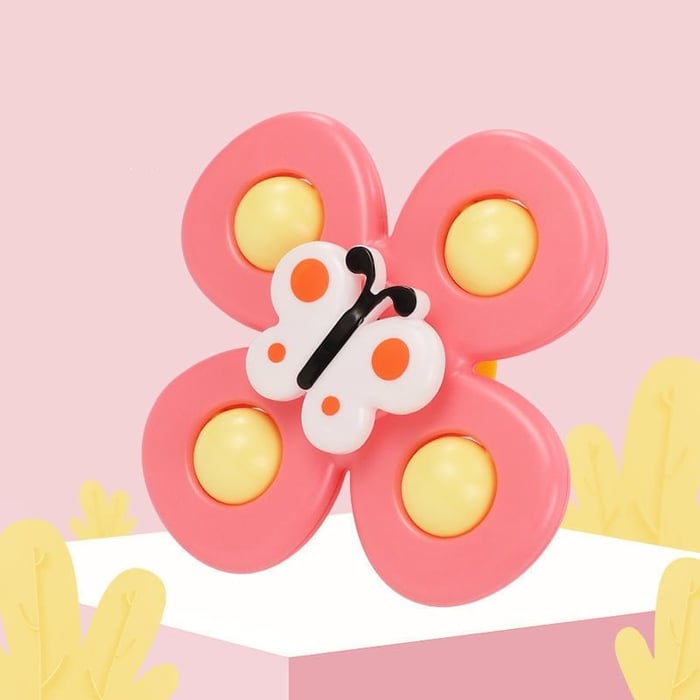 SUCTION CUP SPINNER TOYS - 3 PCS