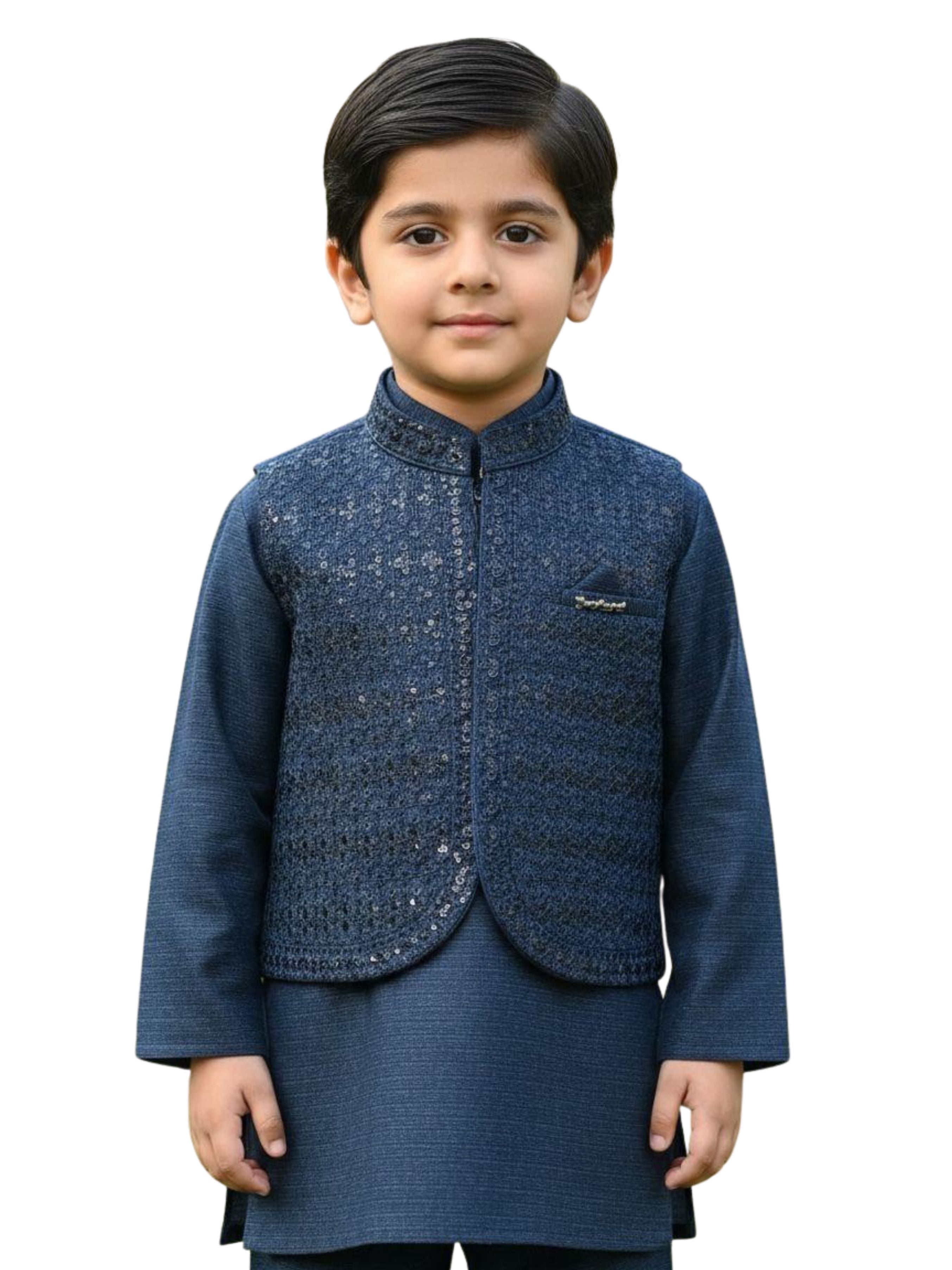Baby Boy Formal Shalwar Kameez with Waistcoat Main image