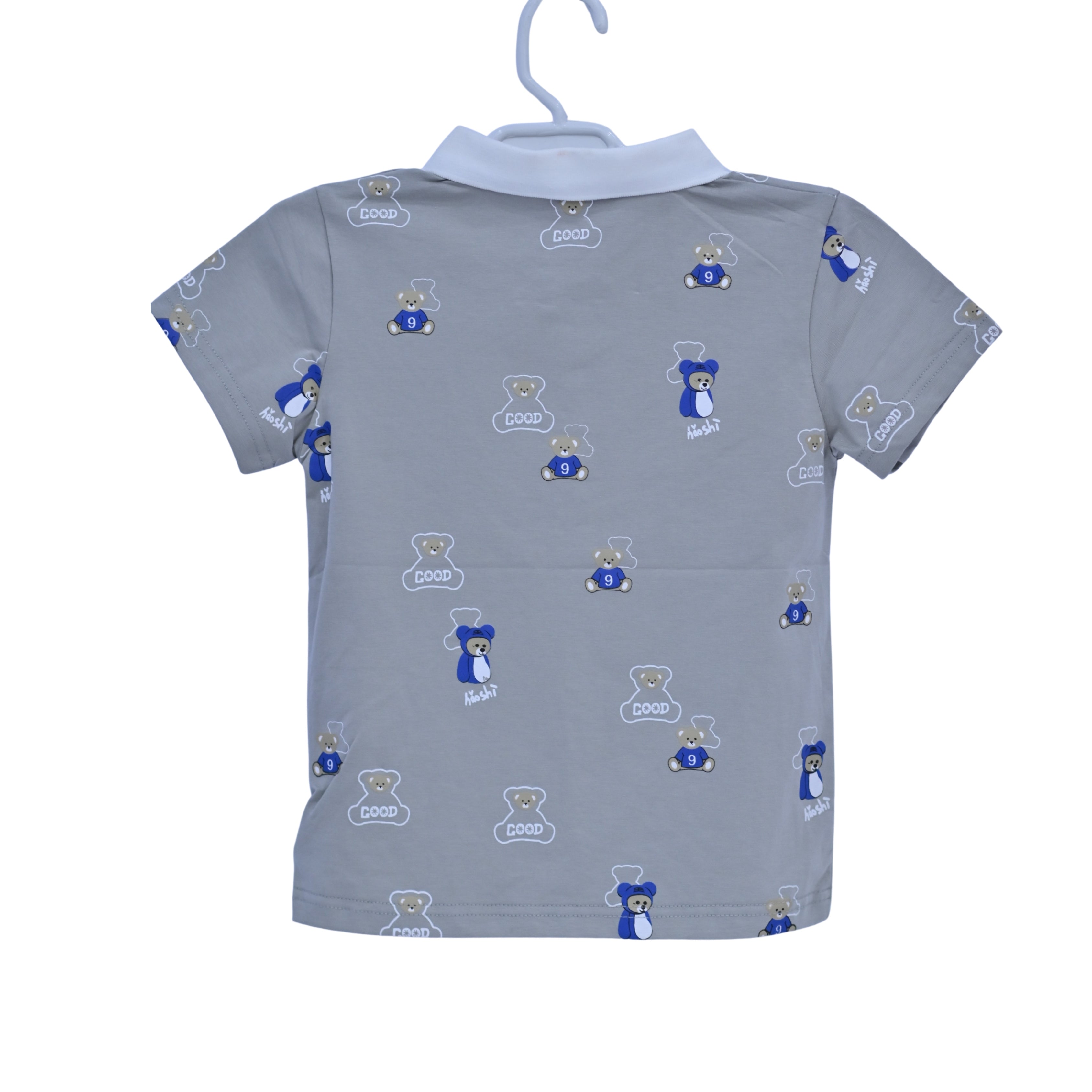 Grey Teddy Print Polo Secondary image
