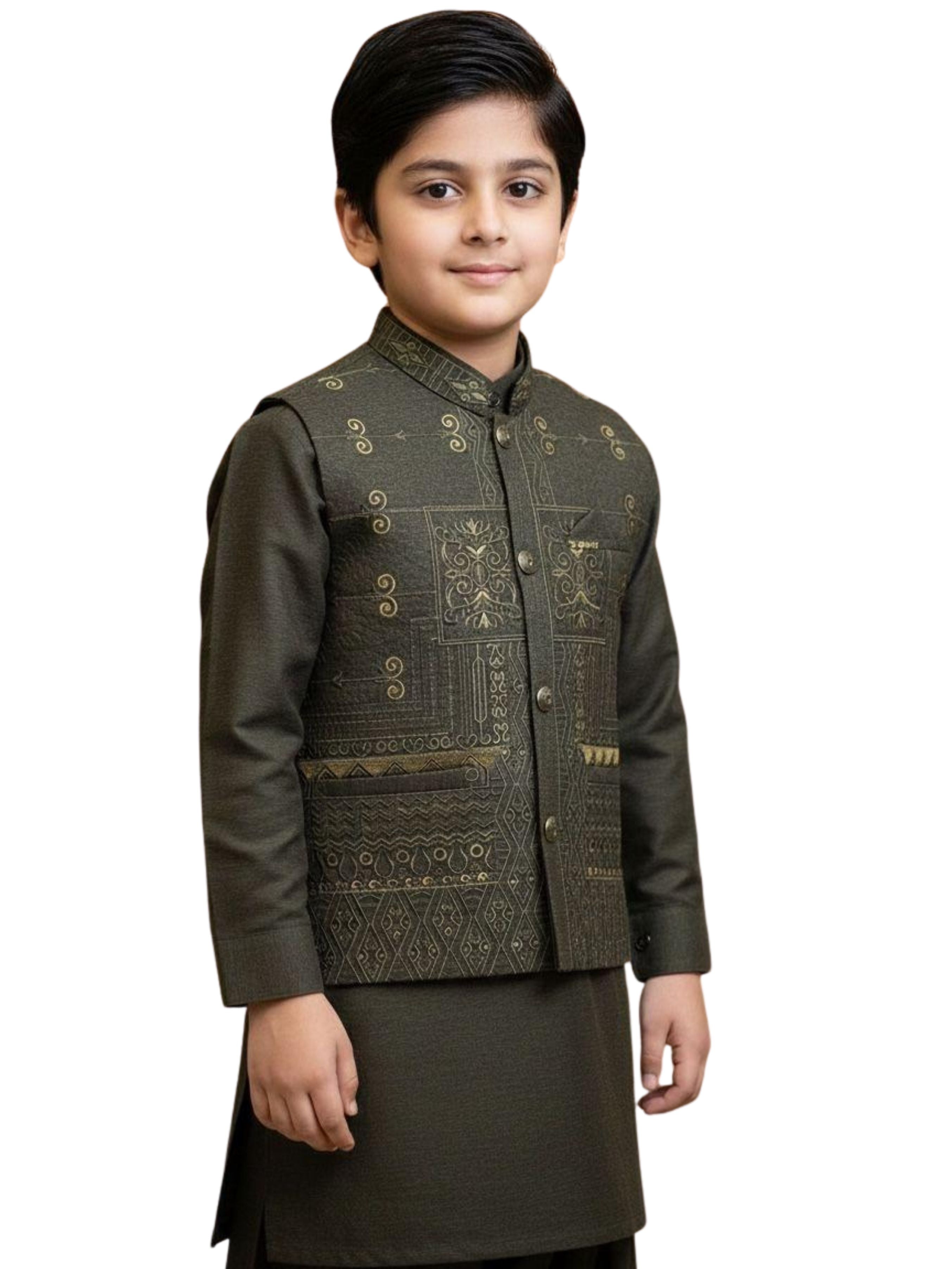 Baby Boy Formal Shalwar Kameez with Waistcoat