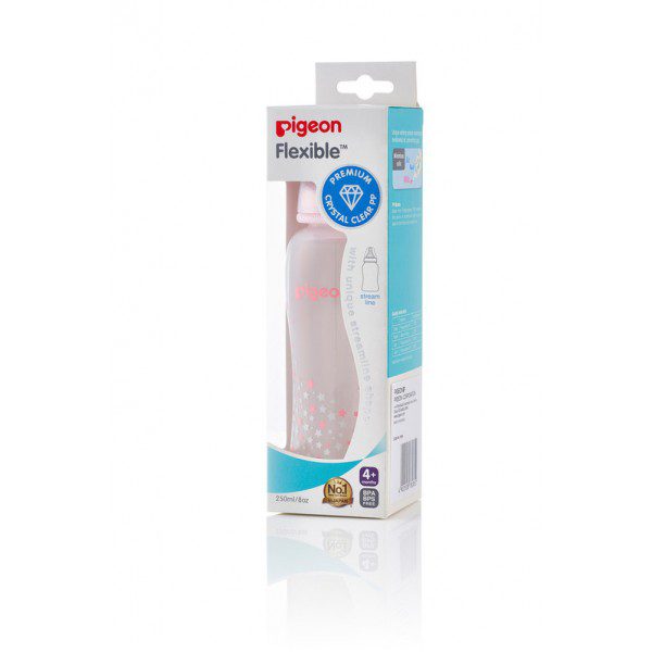 Pigeon Pp Stream Line Printed Bottle 250Ml Pink Secondary image