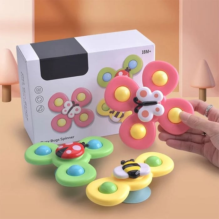 SUCTION CUP SPINNER TOYS - 3 PCS Main image