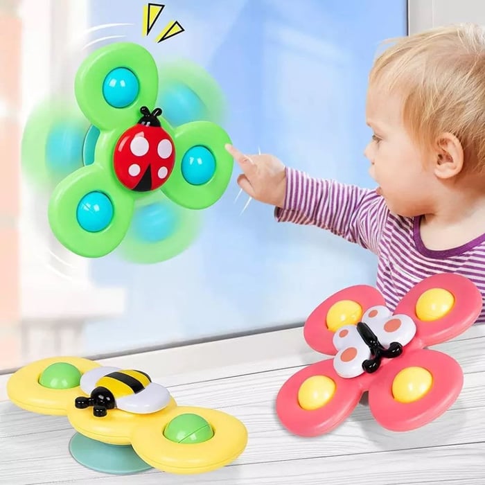 SUCTION CUP SPINNER TOYS - 3 PCS Secondary image