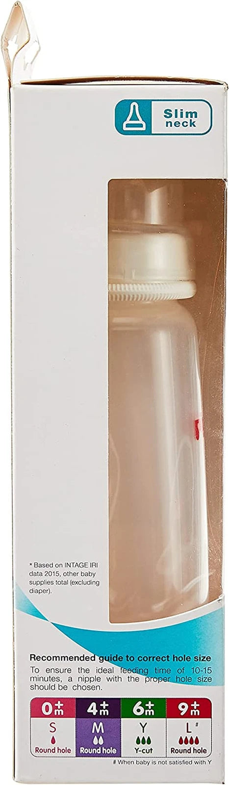 Pigeon Flexible Slim Neck Baby Bottle for 4+ M, 240ML